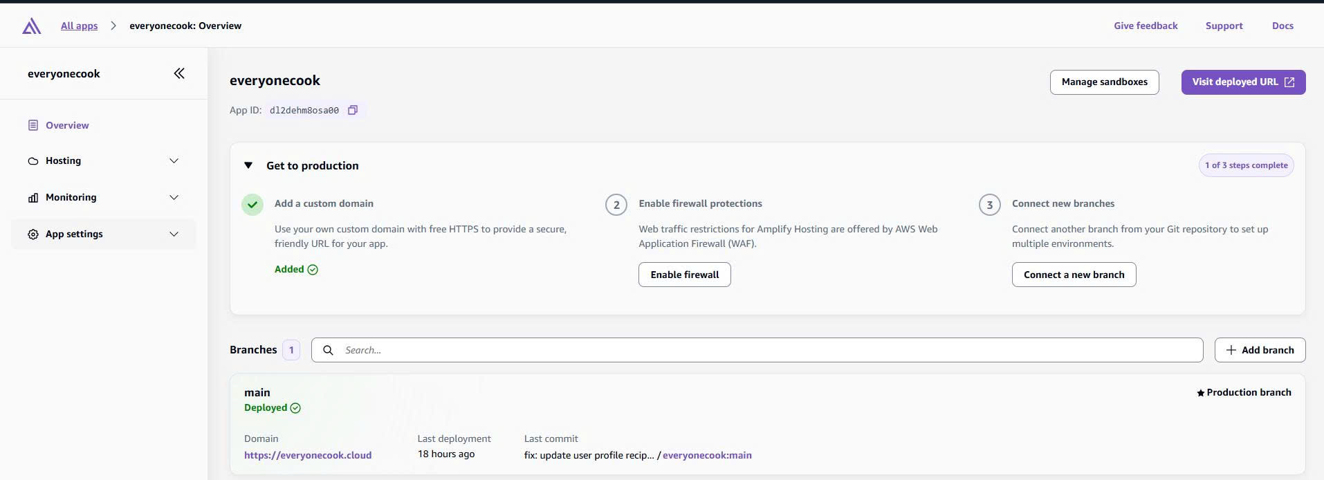 Amplify Custom Domain